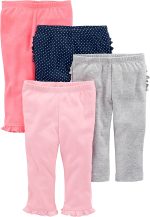 Simple Joys by Carter's Baby Girls' Pant, Pack of 4